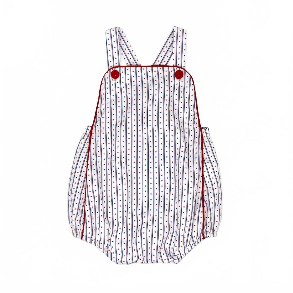 NEW LULLABY SET kids evan sunsuit in blue/red
